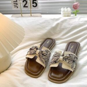 Fashionable National Style Flat With Skirt French Beach Outdoor Comfortable Slippers