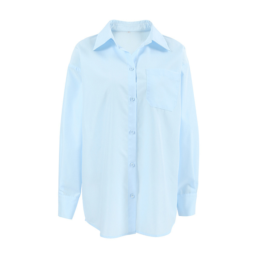 Women's Elegant Simple Solid-Color Loose-Fit Blouse - Image 5