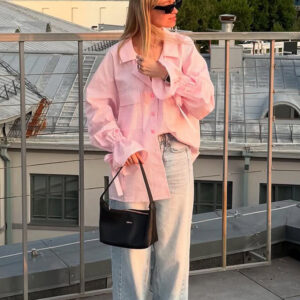 Commuter Striped Lapel Long-sleeve Shirt