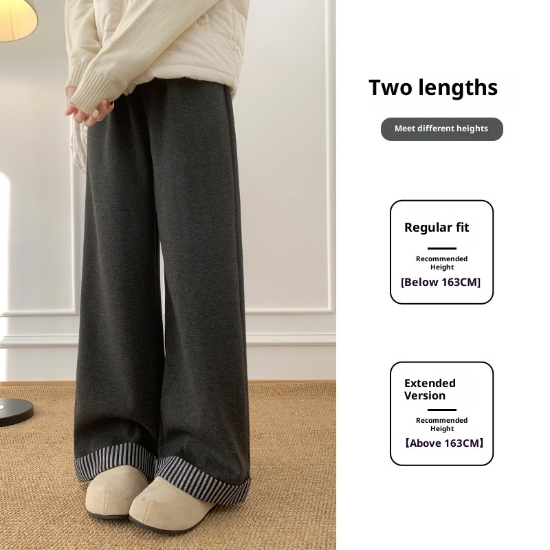 Japanese Retro Wool Cuffed Casual Pants - Image 3