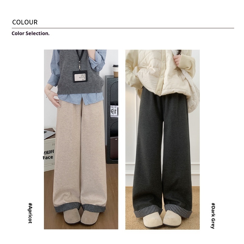 Japanese Retro Wool Cuffed Casual Pants - Image 4