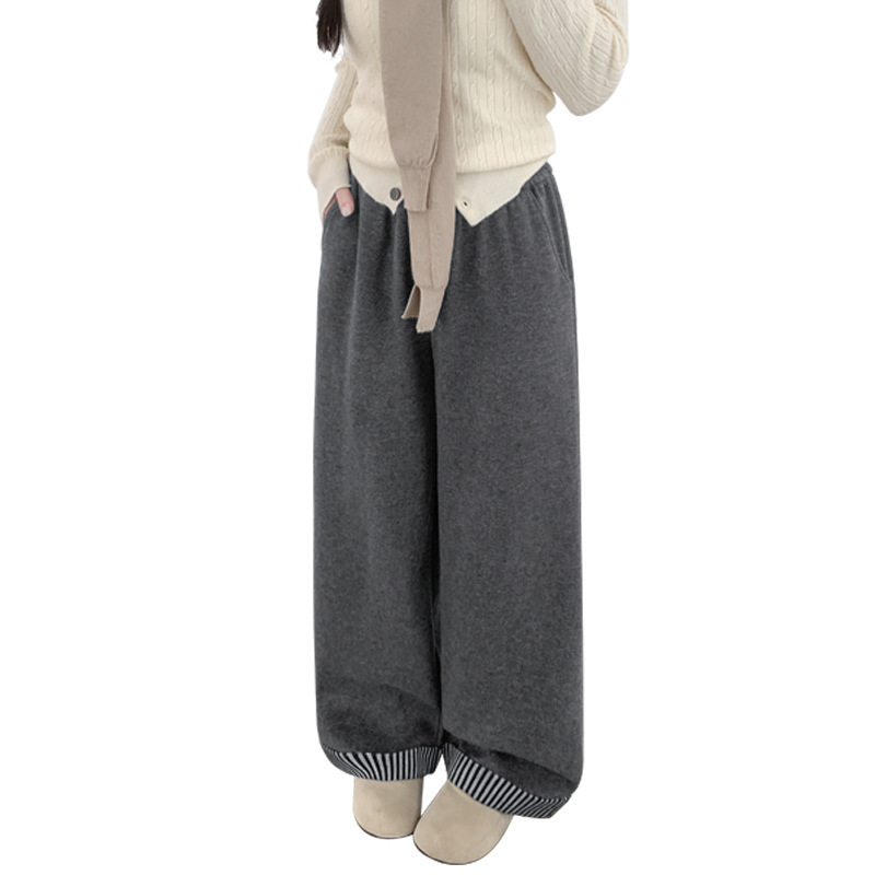Japanese Retro Wool Cuffed Casual Pants - Image 5