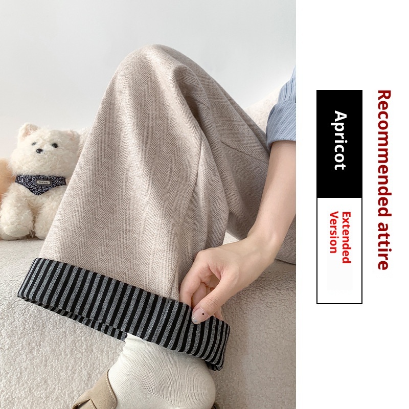 Japanese Retro Wool Cuffed Casual Pants - Image 7