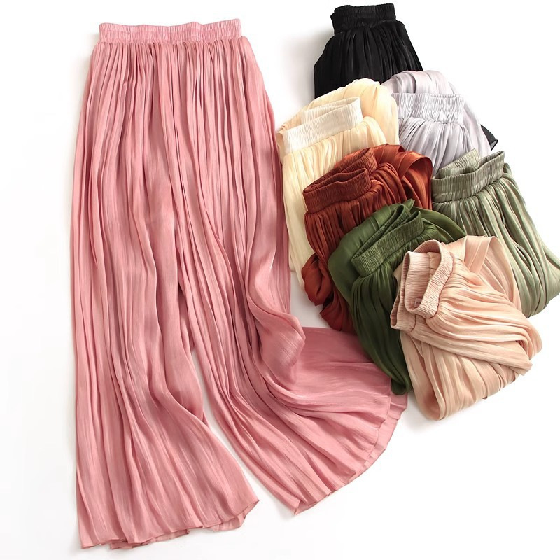 High-end Elegant Ice Silk High Waist Slimming Long Pants - Image 2