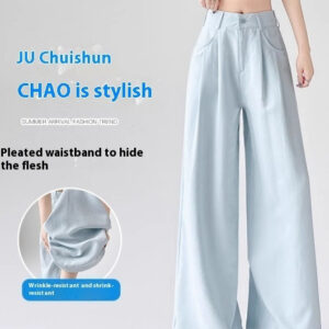 Straight High Waist Slimming Lazy Loose Suit Wide-leg Pants