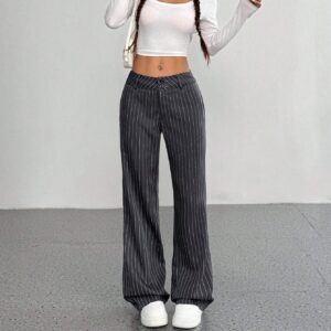 Women's Casual Striped Flared Pants