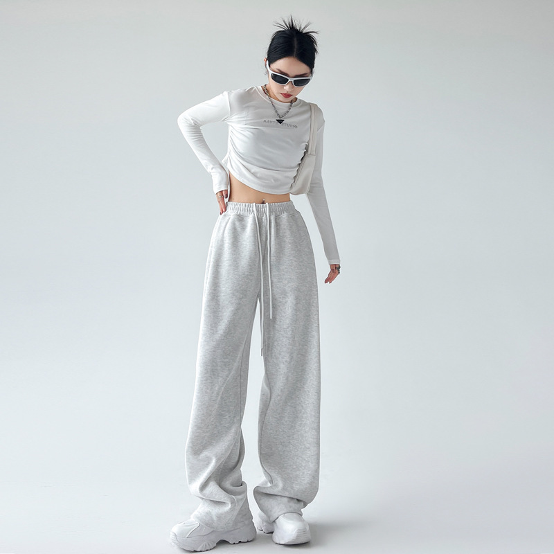 Casual Straight-leg High Waist Slimming Wide Leg Pants - Image 2