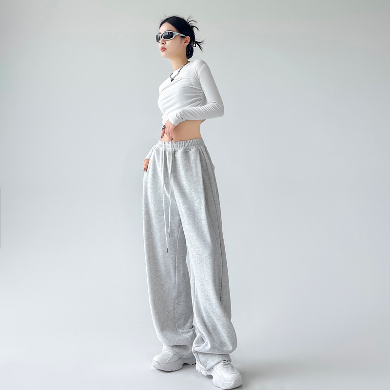 Casual Straight-leg High Waist Slimming Wide Leg Pants - Image 4