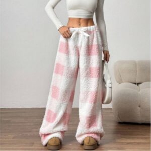 Women's Casual Loose Casual Checkered Pants
