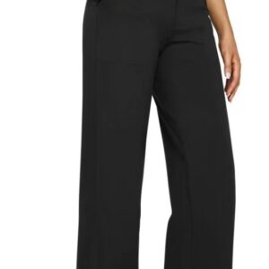 Women's Casual Loose Pocket Knitted Straight High Waist Yoga Pants