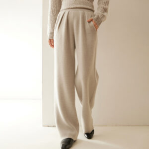 Autumn And Winter Cashmere Women's Wide-leg Pants