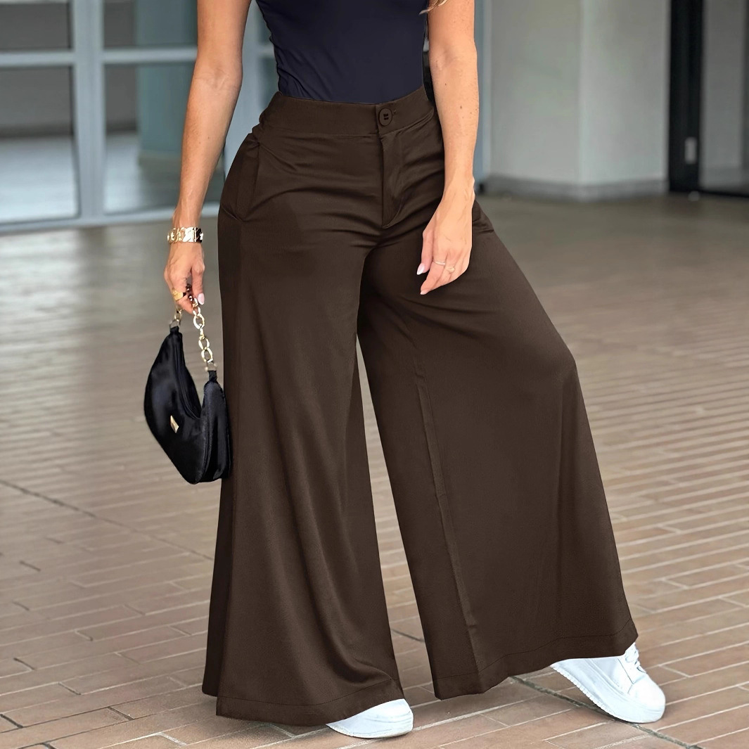 High Waist Drooping Wide Leg Pants Baggy Pants Straight-leg Trousers - Image 3
