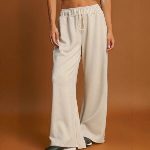 Simple Style Drawstring Women's Wide-leg Casual Pants