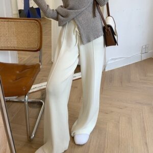 Loose Slimming And Straight Casual Wide-leg Pants For Women Grandma's Pants