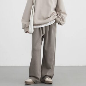 Women's Drawstring Fleece-lined High-waisted Casual Pants