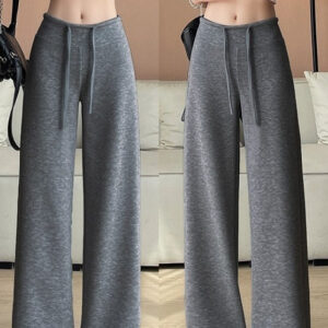 Women's High Waist Slimming And Straight Draping Casual Wide Leg Sweatpants