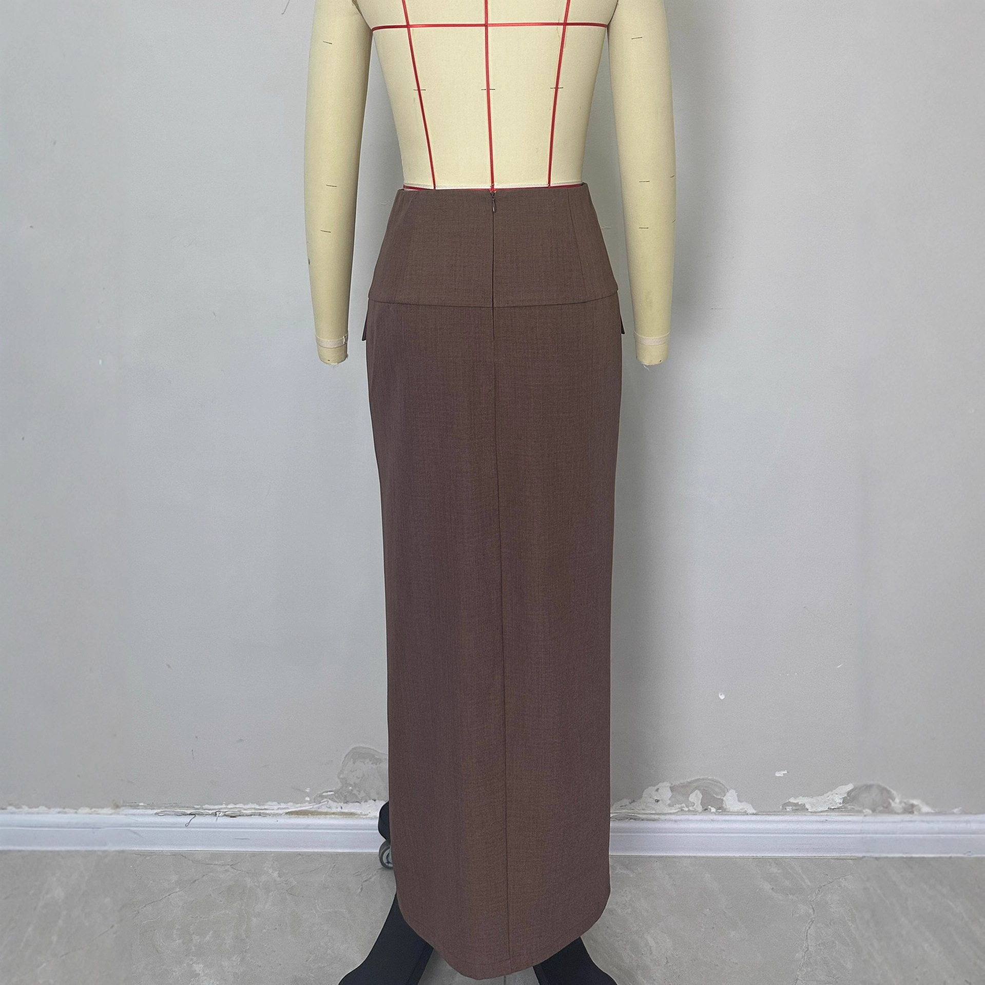 Women's High-waisted Slimming High-slit Long Bodycon Skirt - Image 4