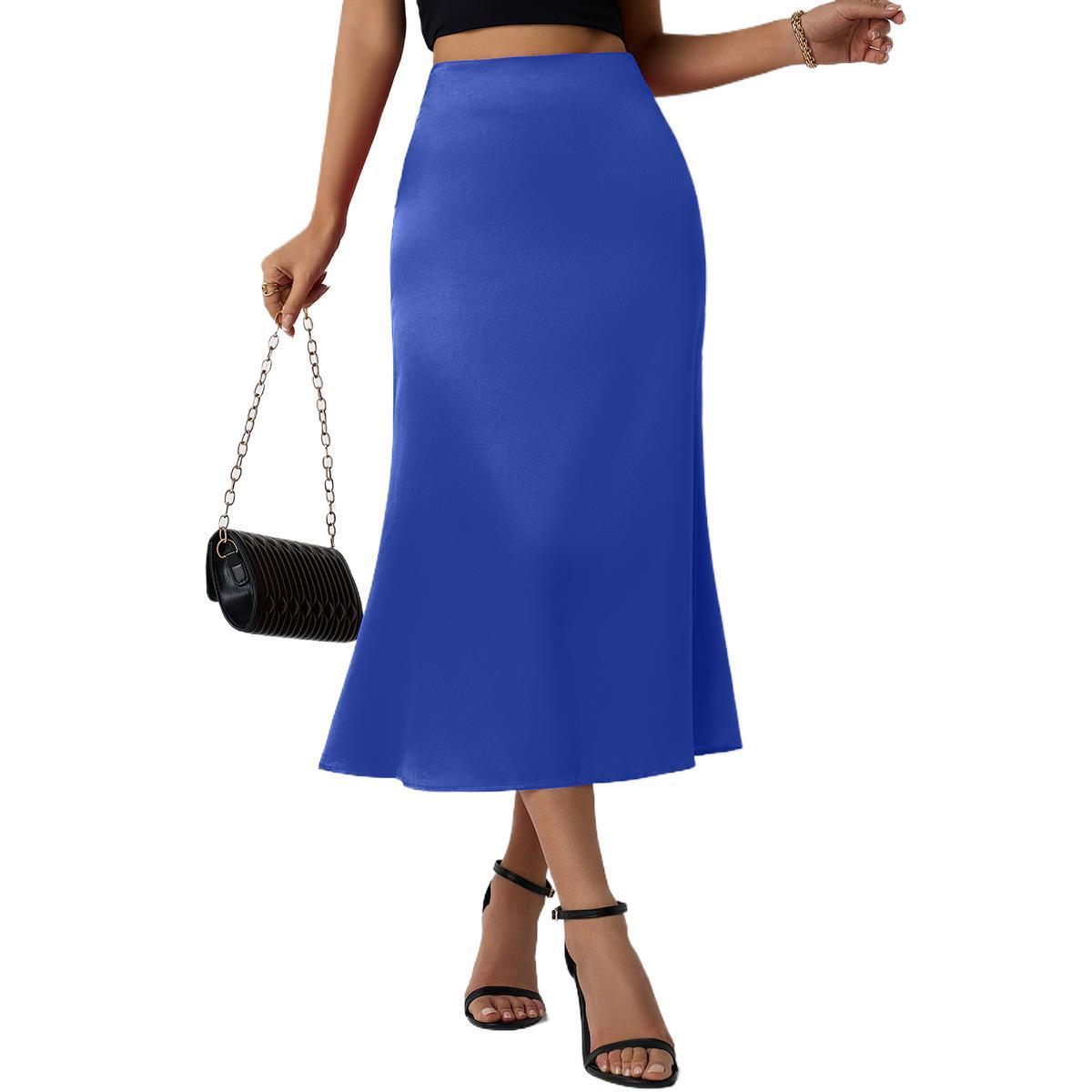 Satin Women's Fishtail Satin Skirt - Image 4