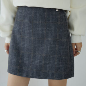 Korean Retro Plaid Women's Autumn High-waist Design Skirt