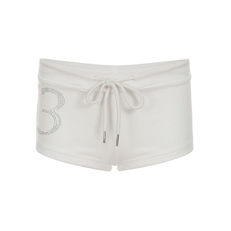 Tight-fitting Hot Pants With A Low Waist And Rhinestone Detailingperfect For Summer - Image 5