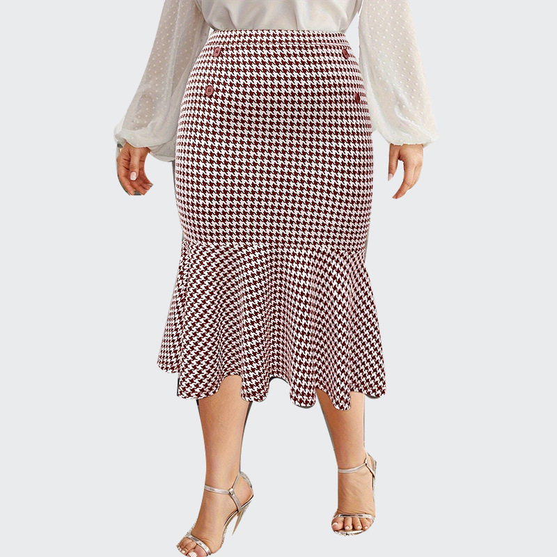 Spring Slimming Mermaid Midi Skirt For Curvy Women - Image 2