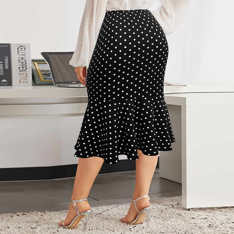 Spring Slimming Mermaid Midi Skirt For Curvy Women - Image 4