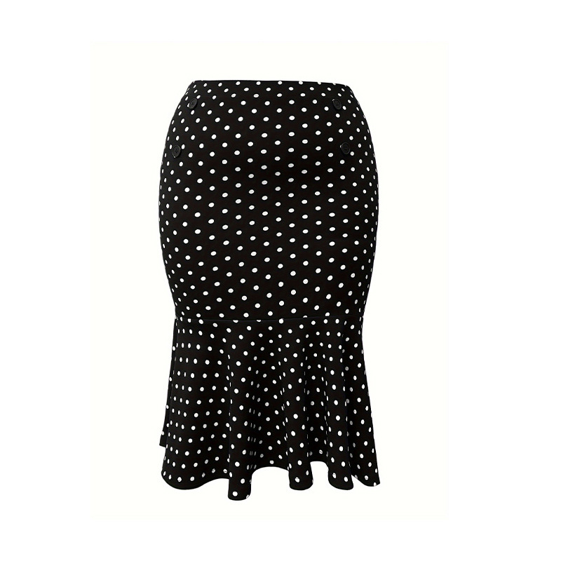 Spring Slimming Mermaid Midi Skirt For Curvy Women - Image 5