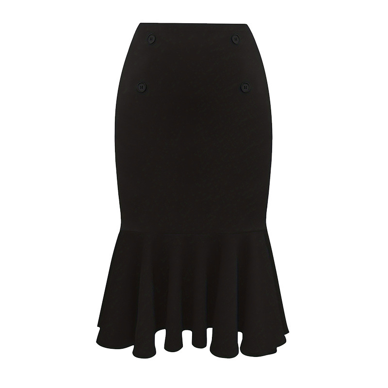 Spring Slimming Mermaid Midi Skirt For Curvy Women - Image 9