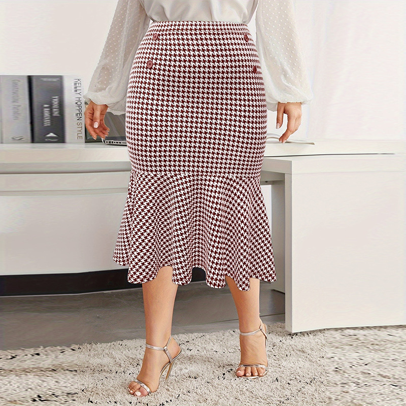 Spring Slimming Mermaid Midi Skirt For Curvy Women - Image 10