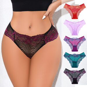 Lace Multicolor Women's Low-rise Thong Panties