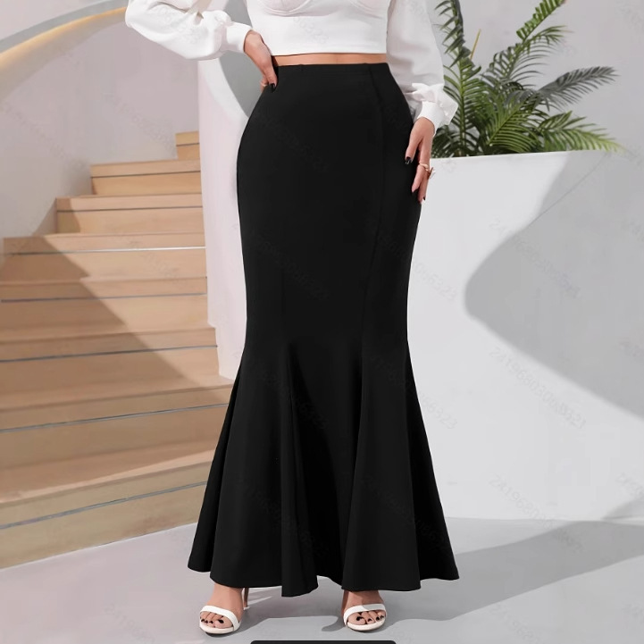 Polyester Temperament Sheath Fishtail Skirt - Image 2