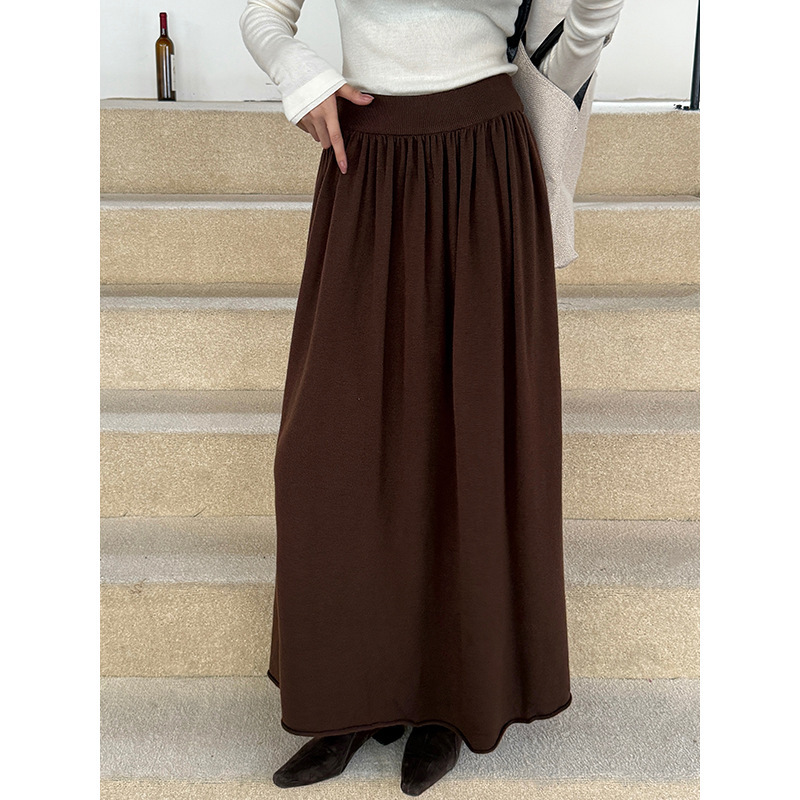 Women's Polyester Blended Fall Winter Skirt - Image 2