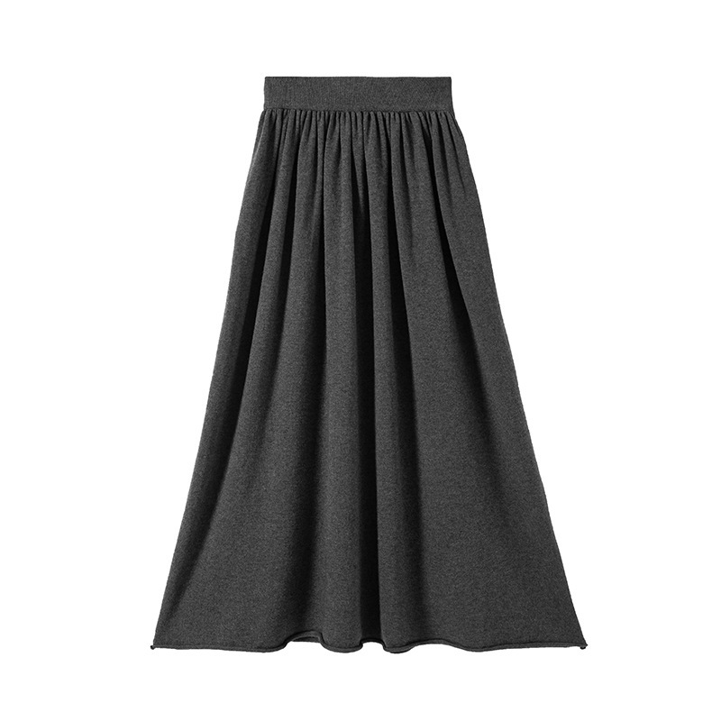 Women's Polyester Blended Fall Winter Skirt - Image 6