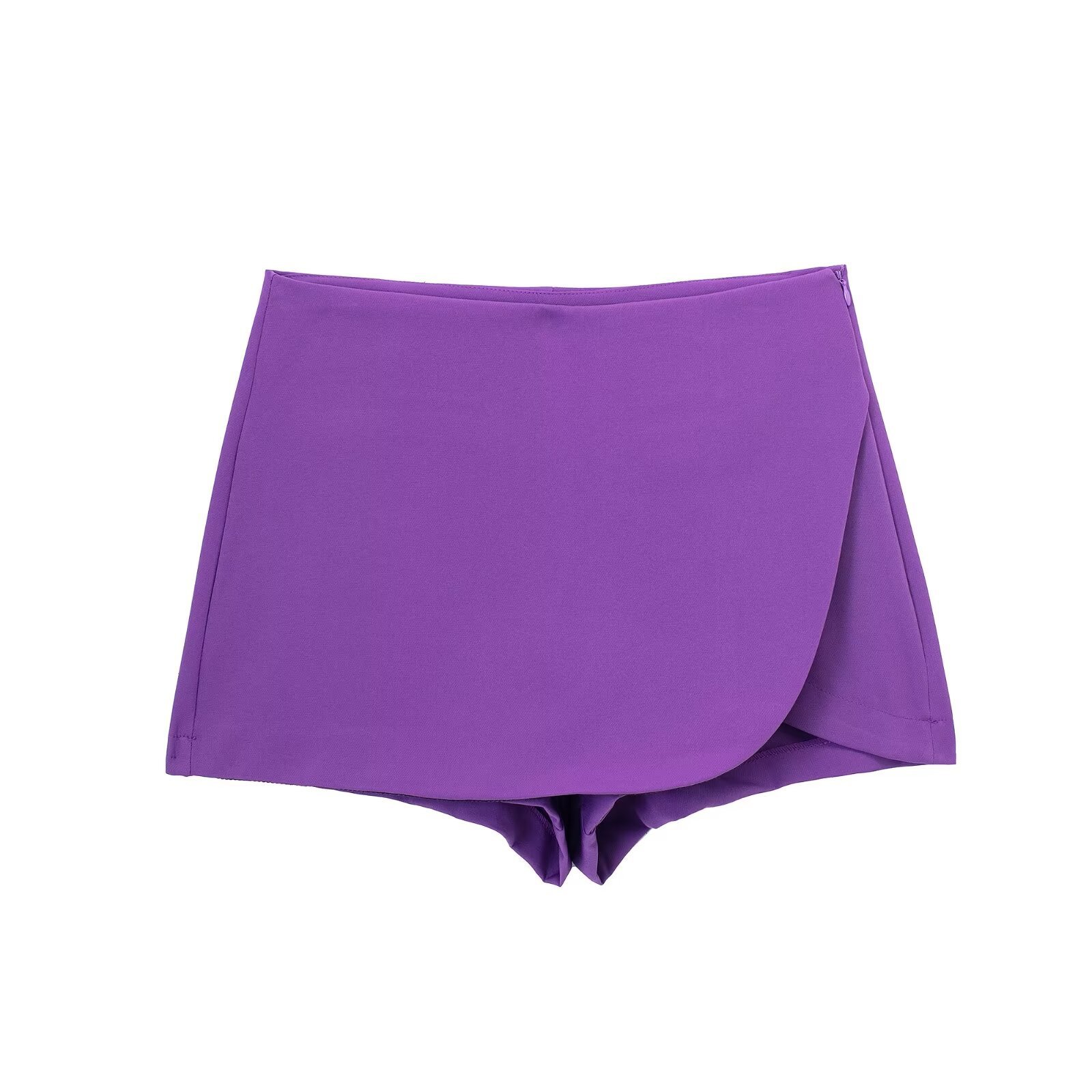 Women's High Waist Asymmetric Short Pantskirt - Image 9