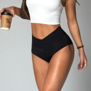 Cross Waist High Waisted Triangular Swimming Trunks