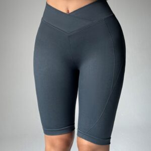 Women's Cross Waist Peach Hip Shorts