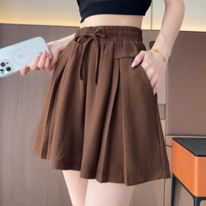 Casual Shorts Women's High Waist Summer Thin Plus Size