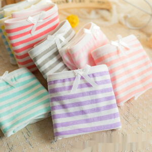 Striped Navy Style Bow Cute Women's Panties