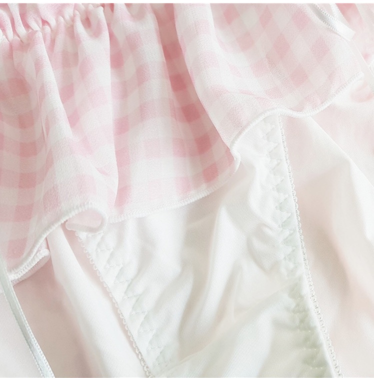 Retro Gingham Ribbon Umbrella Side Girly Panties - Image 5
