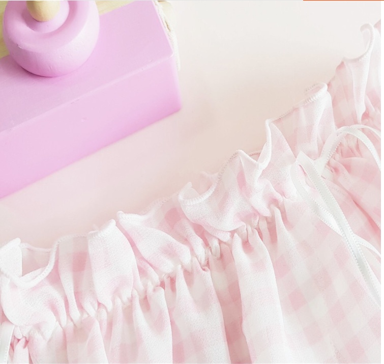 Retro Gingham Ribbon Umbrella Side Girly Panties - Image 9