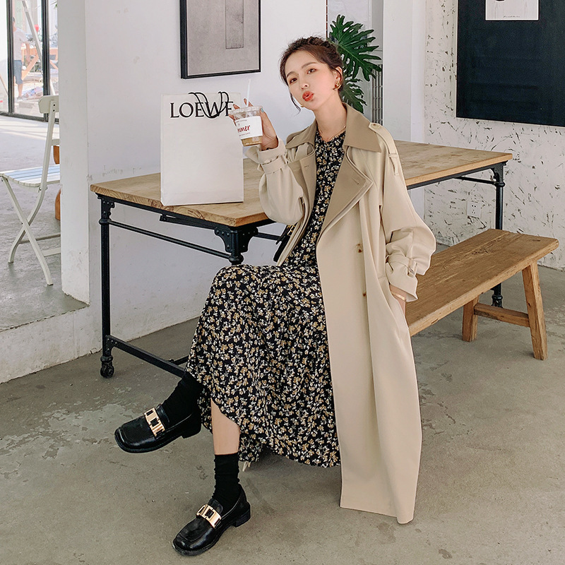 Casual Goddess Fan Temperament Knee-length Autumn Coat - Image 4