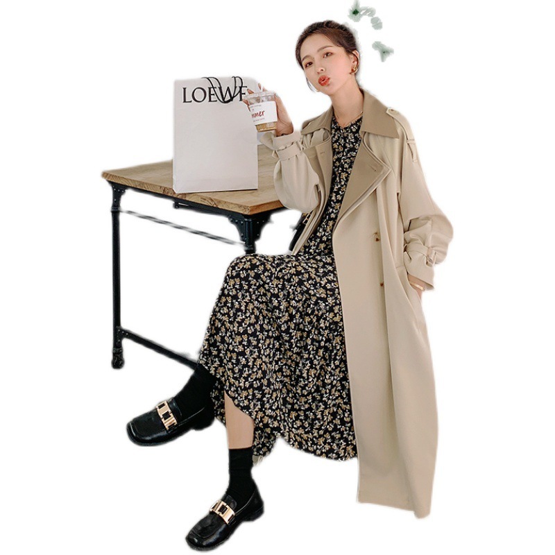 Casual Goddess Fan Temperament Knee-length Autumn Coat - Image 5