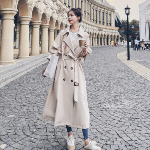 High Sense Of Temperament Popular Coat Waist Was Thinner