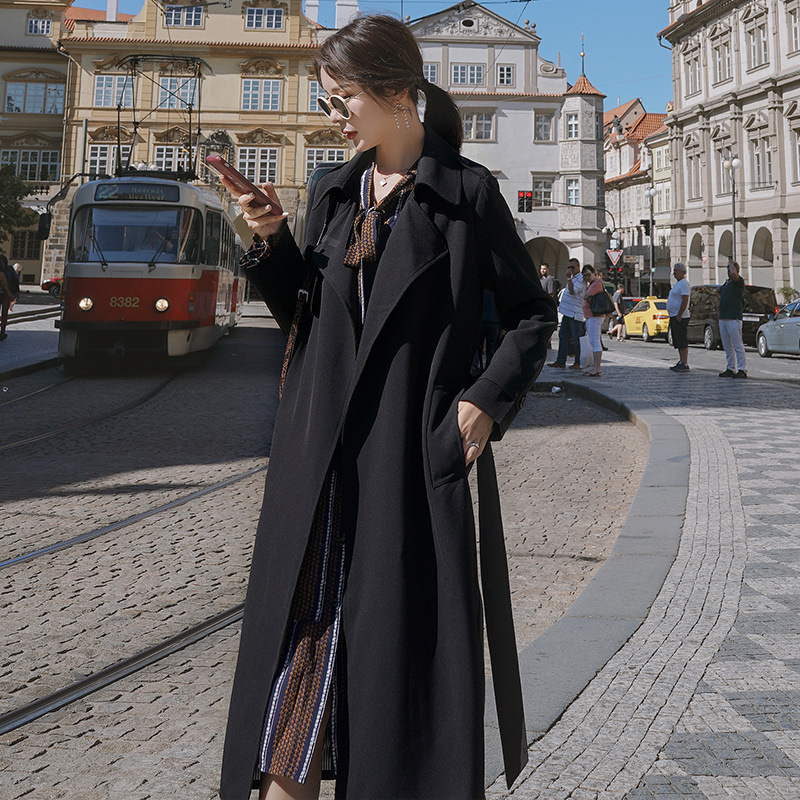 New Popular Long British Style Coat Jacket - Image 3