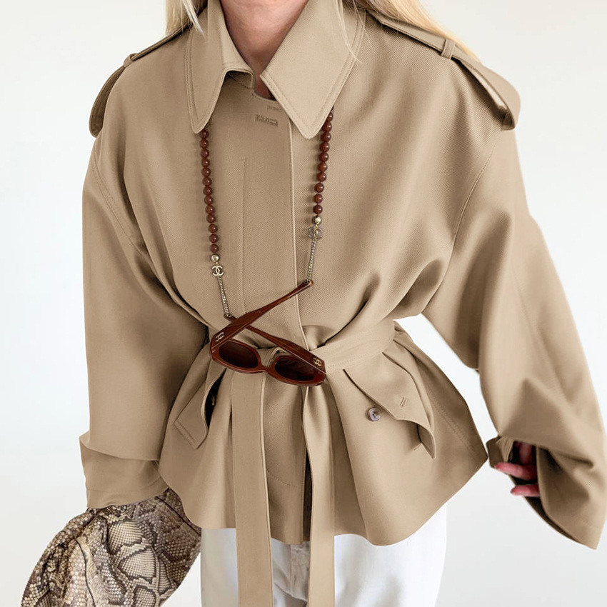Long Sleeve Cardigan Trench Coat Design Sense Temperament Leisure - Image 2