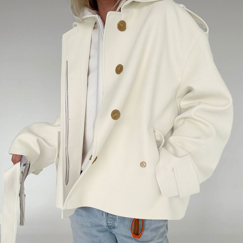 Long Sleeve Cardigan Trench Coat Design Sense Temperament Leisure - Image 3