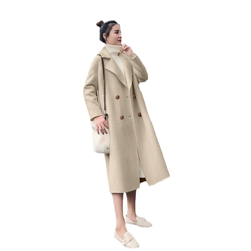 Petite Women's Wool Coat With Notched Lapel - Image 5