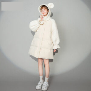 Student Hooded Bread Jacket Mid-length Coat