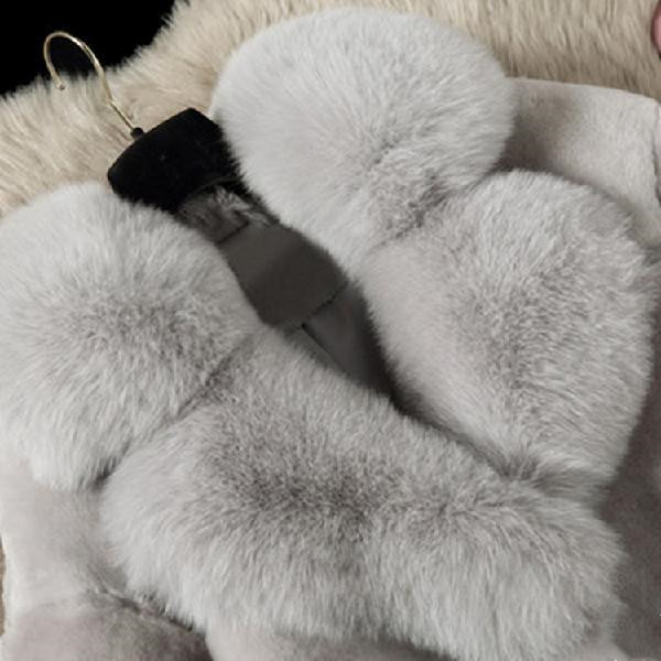 Women's Medium Length Sheep Sheared Fur Coat - Image 5