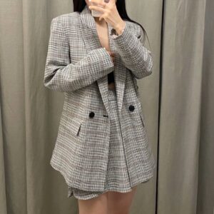 Commuter Light Cooked Double Breasted Casual Blazer